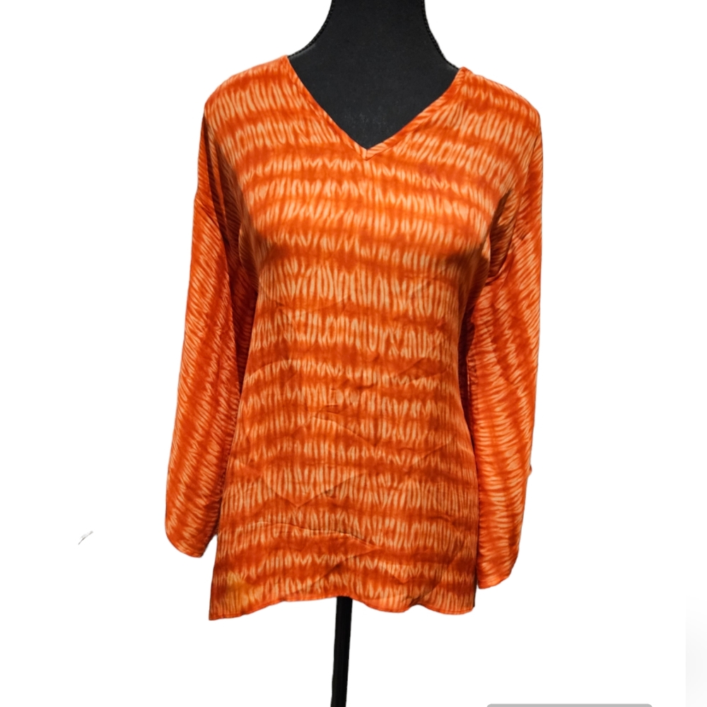 Michel kors blouse silk color: red white